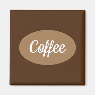 Personlig kaffe i vitt Magnet