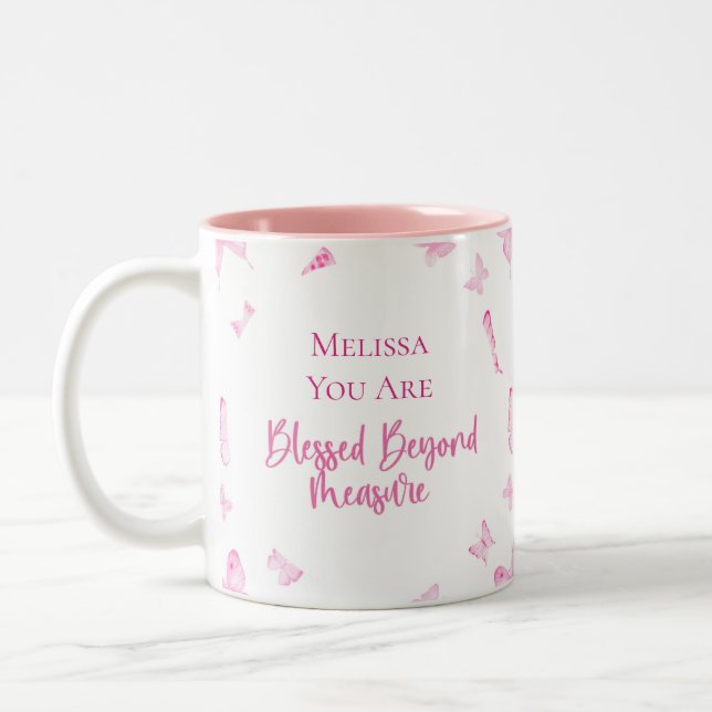 Personlig Kaffe kopp Välsignad Utöver Mått (Vänster)