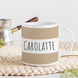 Personlig Kaffe med Namn Anpassad Latte Kaffemugg