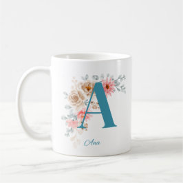 Personlig Kaffe Mugg med Namn och alfabet A
