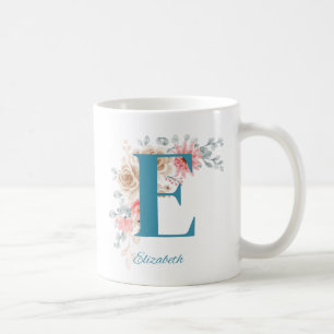 Personlig Kaffe Mugg med Namn och Alfabet E