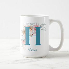 Personlig Kaffe Mugg med Namn och Alfabet H