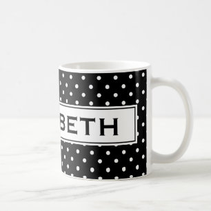 Personlig kaffe mugg med polka dots