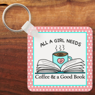 Personlig kaffe och Bra Bok Nyckelring