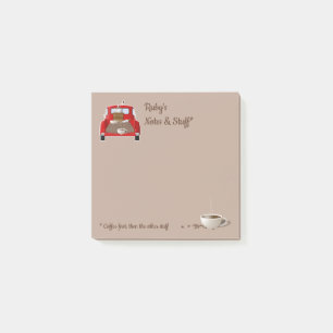 Personlig Kaffe och Little Red Lastbil Post-it Block