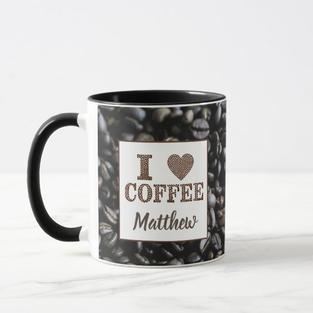 Personlig Kaffeälskare Mugg Keramikkopp (Vänster)