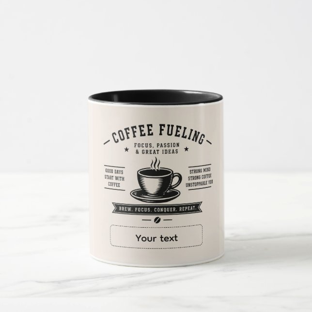 Personlig kaffecitatdesign – Anpassat namn Mugg (Center)