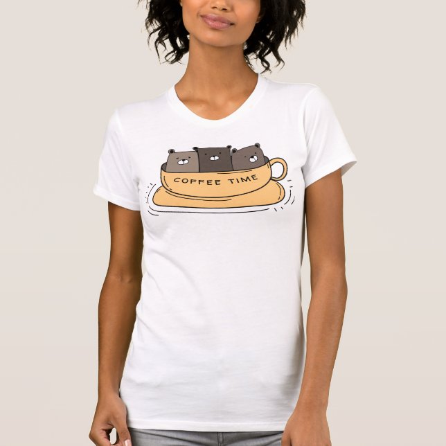 Personlig Kaffefärger T Shirt (Framsida)