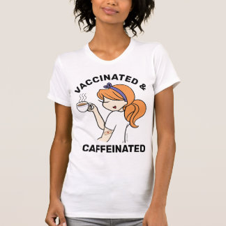 Personlig Kaffeinerat och vaccinerat T-skirt T Shirt