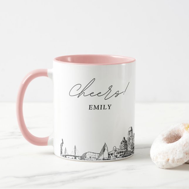 Personlig kaffekopp för bröllop i St. Petersburg (Med munk)