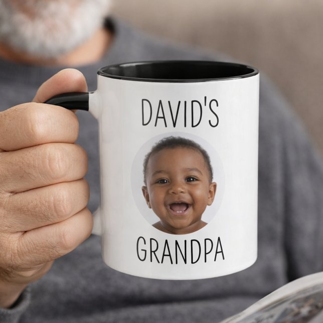 Personlig kaffekopp för farfar med bebisfoto (Personalized Grandpa Mug with Baby Photo Gift for Grandfather)