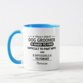 Personlig kaffekopp för hundfrisör med tacksamhet
