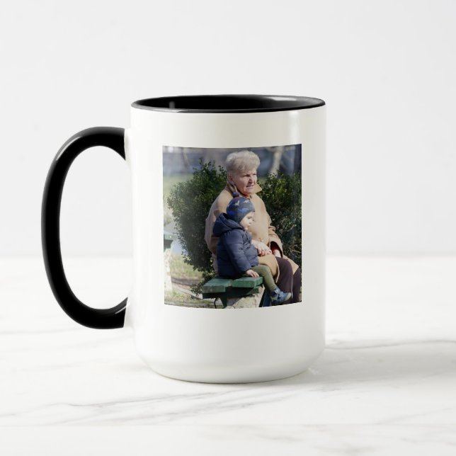 Personlig kaffekopp med foto födelsedagspresent, a (Vänster)