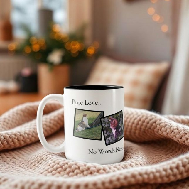 Personlig kaffemugg för djurälskare (Fully customizable ceramic mug with photos for pet lovers)
