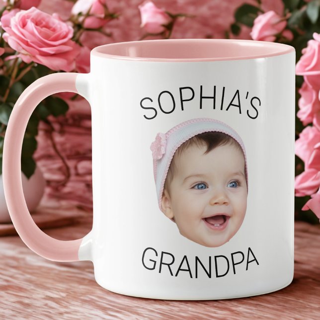 Personlig kaffemugg för farfar med babyansikte (Skapare uppladdad)