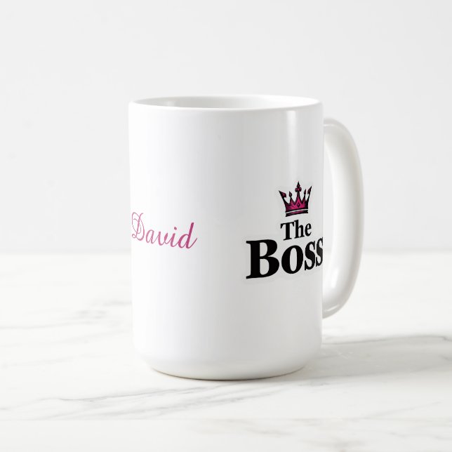 Personlig kaffemugg för ledarskap för män (Framsida höger)