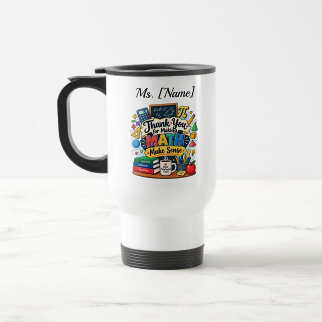 Personlig kaffemugg för matematiklärare | Bästa ma (Vänster)
