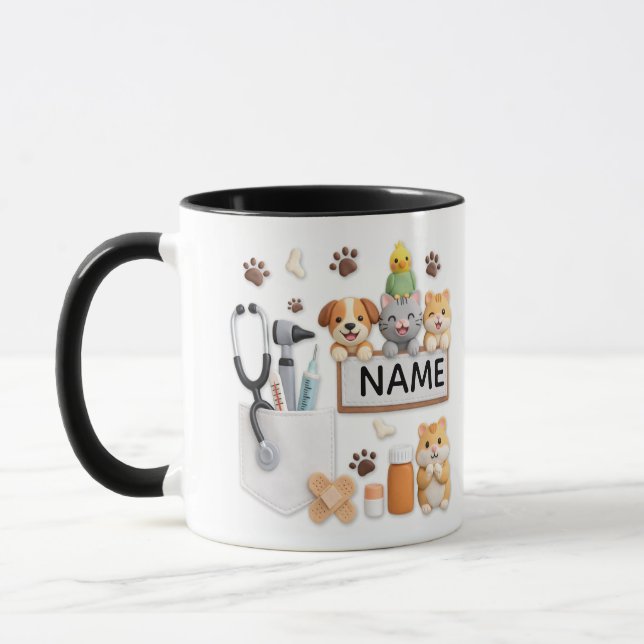 Personlig kaffemugg för veterinärer (Vänster)