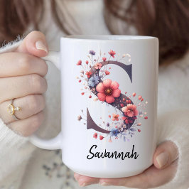 Personlig kaffemugg med födelsedagsblomma för Mamm