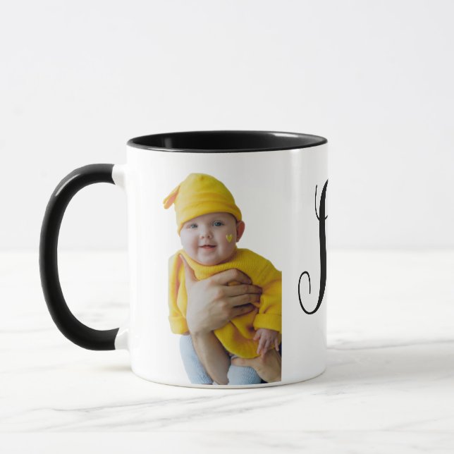Personlig kaffemugg med foto och namn (Vänster)