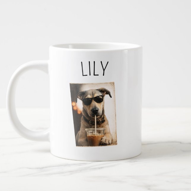 Personlig kaffemugg med husdjursfoto jumbo mugg (Vänster)
