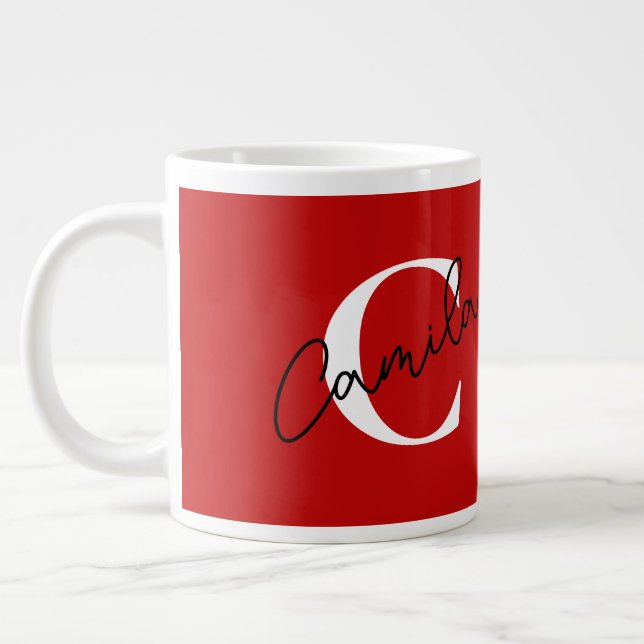 Personlig kaffemugg med namn jumbo mugg (Vänster)