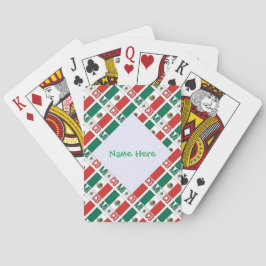 Personlig kakelplatta med Mexikos flagga Casinokort