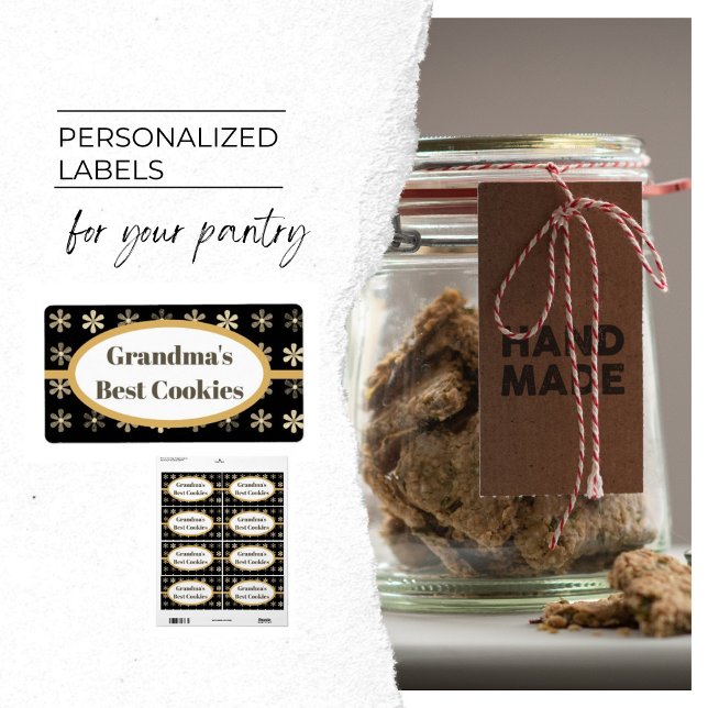 Personlig kaketikett, Mormors bästa etikett Fraktsedel (Skapare uppladdad)