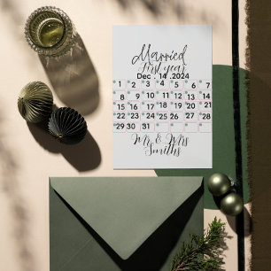 Personlig kalender för gifta par datum inbjudningar
