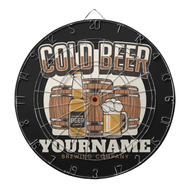 Personlig Kall Beer Oak Barrel Brewery Brewery Bre Darttavla (Framsidan)