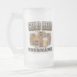Personlig Kall Beer Oak Barrel Brewery Brewery Bre Frostat Ölglas
