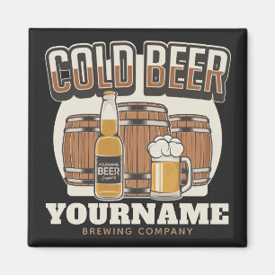 Personlig Kall Beer Oak Barrel Brewery Brewery Bre Magnet