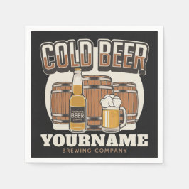 Personlig Kall Beer Oak Barrel Brewery Brewery Bre Pappersservett