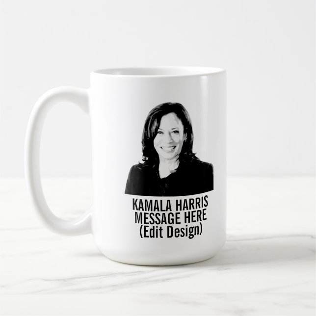Personlig Kamala Harris Kaffemugg (Vänster)