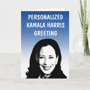 Personlig Kamala Harris välkomstkort Kort