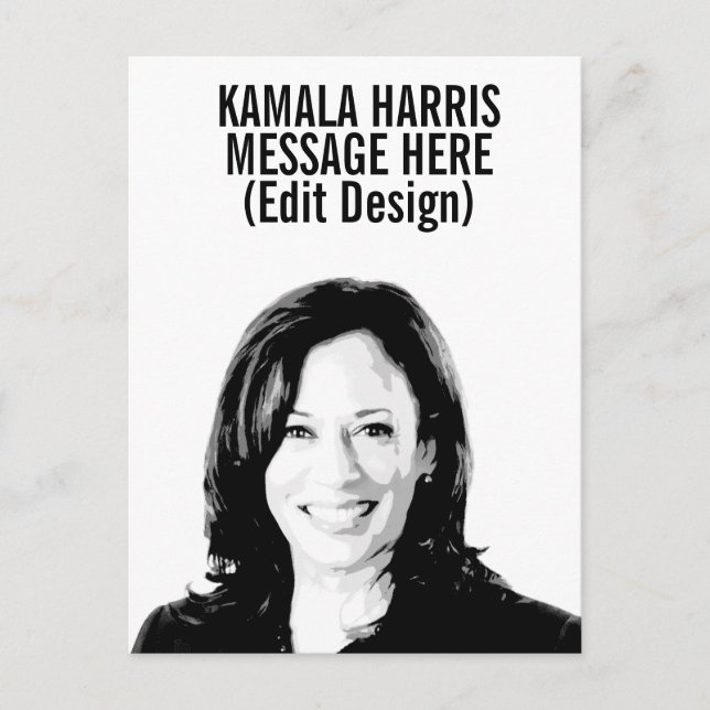 Personlig Kamala Harris Vykort (Framsida)