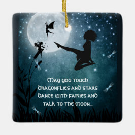 Personlig kan du dansa med Älvor Irish Dance Julgransprydnad Keramik