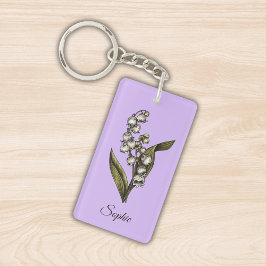Personlig kan föda Blommor Lily Keychain