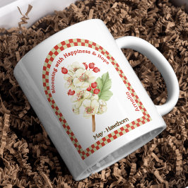 Personlig kan födelsemånadsblomma kaffemugg