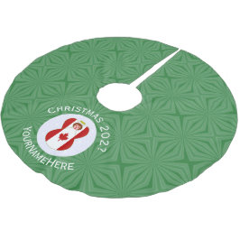 Personlig kanadensisk ängel julflagga  julgransmatta borstad polyester