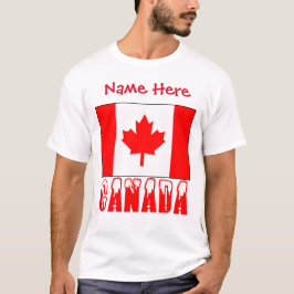 Personlig kanadensisk flaggaheritage herr t shirt