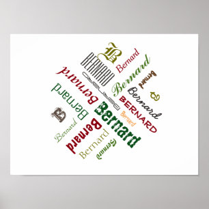 Personlig känd typografisk Collage Poster