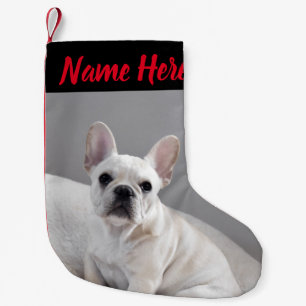 Personlig kända gulliga Creamie Frenchie Liten Julstrumpa