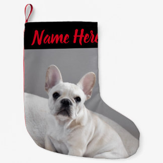 Personlig kända gulliga Creamie Frenchie Liten Julstrumpa