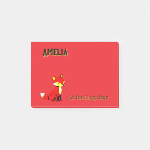Personlig Känsla Fox Post-it Block