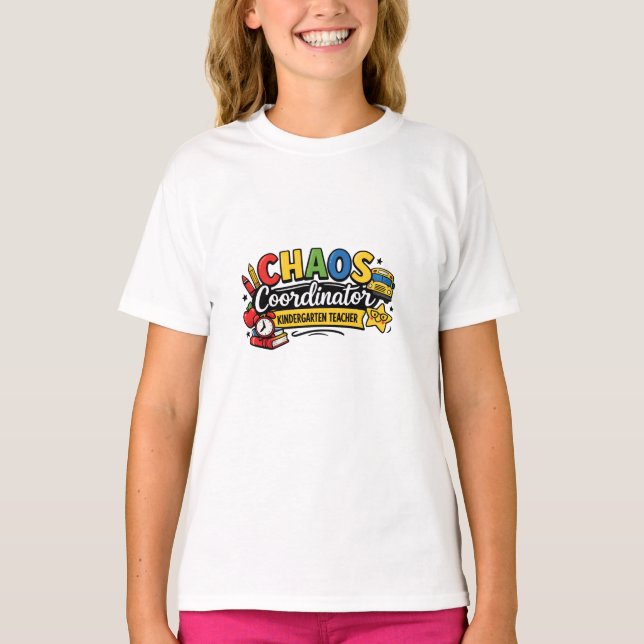 Personlig Kaos Koordinator Lärare  T Shirt (Framsida)