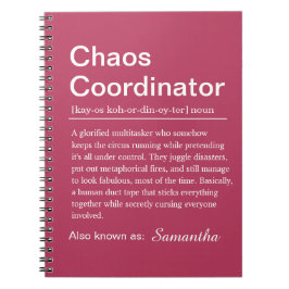 Personlig kaoskoordinator definition anteckningsbok