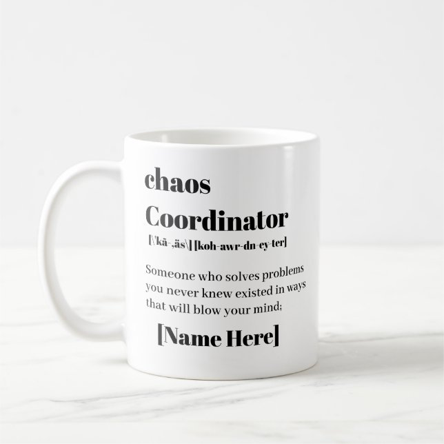 Personlig kaoskoordinator  kaffemugg (Vänster)