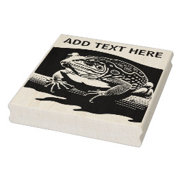 Personlig Käpp Toad - Wood Art Frimärke Stämpel