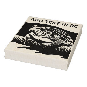Personlig Käpp Toad - Wood Art Frimärke Stämpel